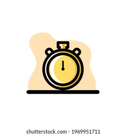 Deadline Stopwatch Icon Conceptual Vector Illustration Design eps10