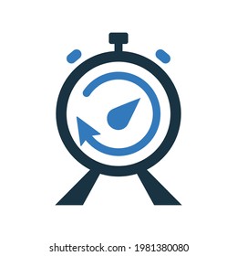 Deadline, stopwatch icon. Editable vector isolated on a white background.