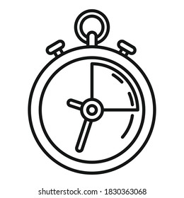 Icono de cronómetro de fecha límite. Icono del vector de cronómetro de límite de contorno para diseño web aislado en fondo blanco