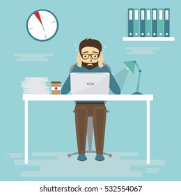 deadline, stress at work concept