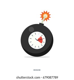 Deadline Time Bomb Vector