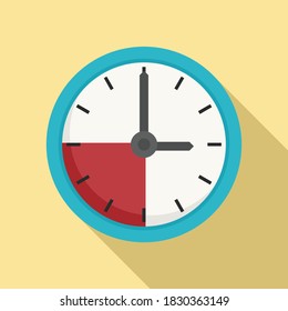 Deadline time clock icon. Flat illustration of deadline time clock vector icon for web design