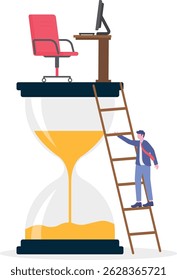 Fecha límite o tiempo de cuenta regresiva en el proyecto empresarial,

