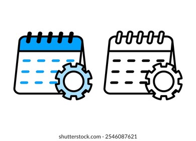 Deadline time icon object cartoon, sticker flat vector