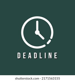 Icono de hora límite,Vector de icono de reloj