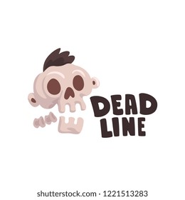 Deadline, time limit business concept vector Illustration on a white background