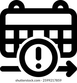 Deadline, Time Limit, Date Outline Icon
