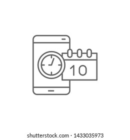 Deadline, time management icon. Element of time management icon. Thin line icon for website design and development, app development