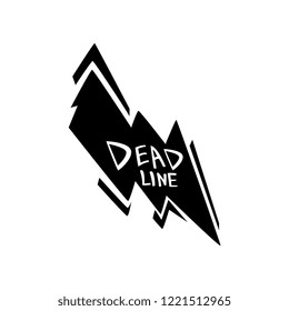 Deadline, time management, productivity, efficiency, optimization, business concept vector Illustration on a white background