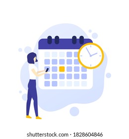 deadline and time management vector art