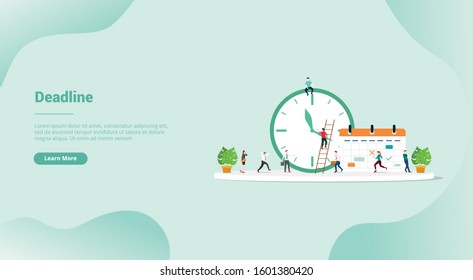 deadline or time schedule for website template or landing homepage banner - vector