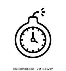 Deadline, timebomb, limited time offer icon design