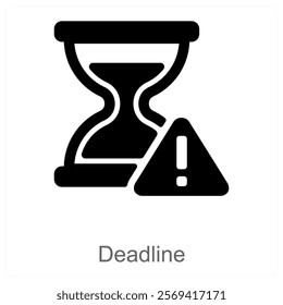 Deadline and urgency icon concept