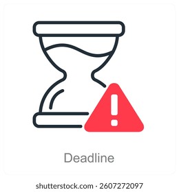 Deadline and urgency icon concept