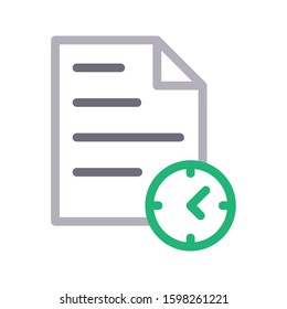 deadline vector color line icon 
