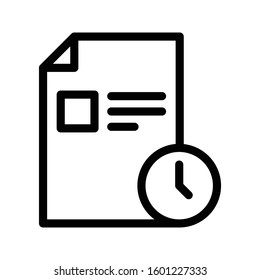 deadline vector color line icon 