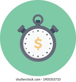 deadline vector colour flat icon