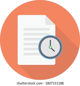 icono de color plano vectorial de fecha límite 