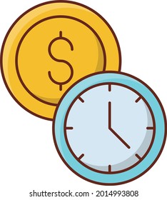 deadline vector flat color icon