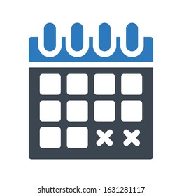 deadline vector glyph color icon 