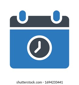 deadline vector glyph color icon 