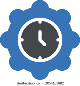 deadline vector glyph colour icon
