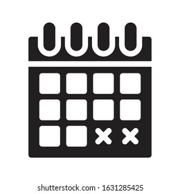 deadline vector glyph flat icon 
