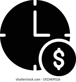 icono plano de glifo vectorial de fecha límite