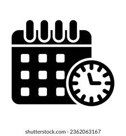 Deadline Vector Glyph Icon For Personal And Commercial Use.
