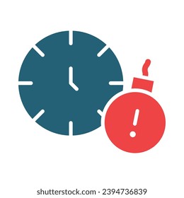 Deadline Vector Glyph Two Color Icons For Personal And Commercial Use.
