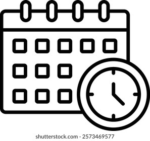 Deadline vector icon. Can be used for printing, mobile and web applications.