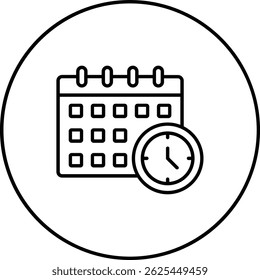 Icono de Vector de fecha límite. Se puede utilizar para aplicaciones de impresión, móviles y de Web.