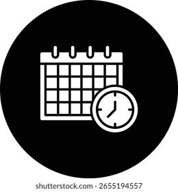 Icono de Vector de fecha límite. Se puede utilizar para aplicaciones de impresión, móviles y de Web.