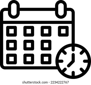 Deadline Vector Icon Design Illustration