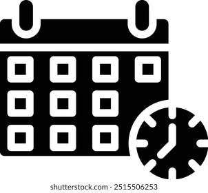 Ilustración de diseño de icono de Vector de fecha límite