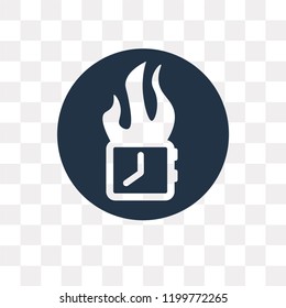 Deadline vector icon isolated on transparent background, Deadline transparency concept can be used web and mobile