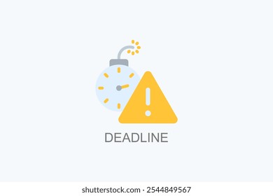 Icono De Vector De Fecha Límite O Ilustración De Logo