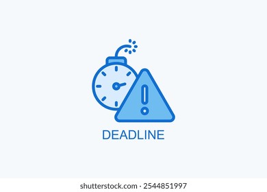 Icono De Vector De Fecha Límite O Ilustración De Logo