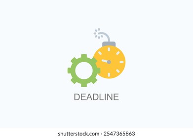 Icono De Vector De Fecha Límite O Ilustración De Logo