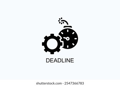 Icono De Vector De Fecha Límite O Ilustración De Logo