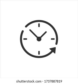 Deadline vector icon on white background
