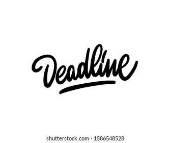 Deadline. Vector icon sign symbol work speed. Fast time concept management. Vector illustration.