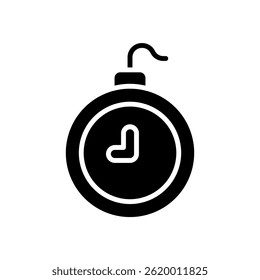 Deadline Vector Icon for Task Completion and Time Pressure. Urgent project timer design for productivity