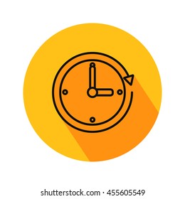 Deadline vector. Icon for web and mobile application. Flat design style.