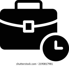ilustración del vector de fecha límite en un fondo transparente. Símbolos de calidad superior. Iconos vectoriales de glifos para diseño de conceptos y gráficos. 

