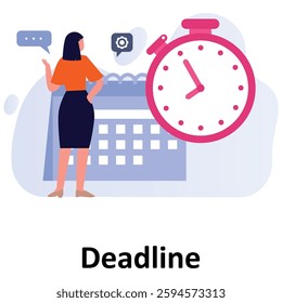  Deadline Vector Illustration Which can easily modify or edit Which can easily modify or edit


