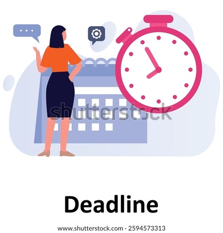  Deadline Vector Illustration Which can easily modify or edit Which can easily modify or edit

