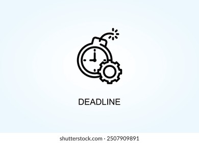 Deadline Vector Or Logo Sign Symbol Illustration