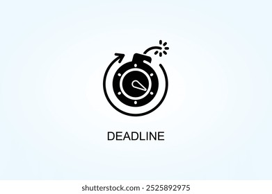 Deadline Vector Or Logo Sign Symbol Illustration