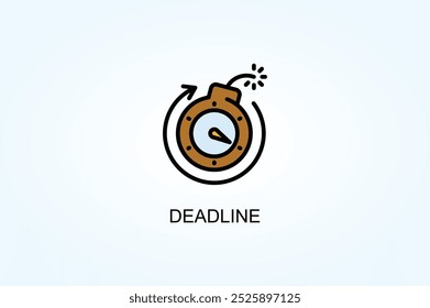 Ilustração De Símbolo De Vetor De Prazo Final Ou Símbolo De Logotipo